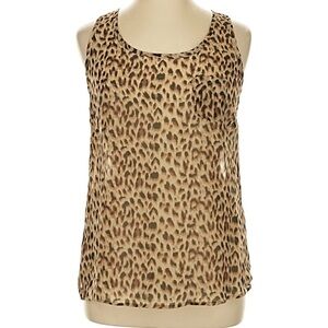 Ambiance Apparel Animal Print Sleeveless Blouse